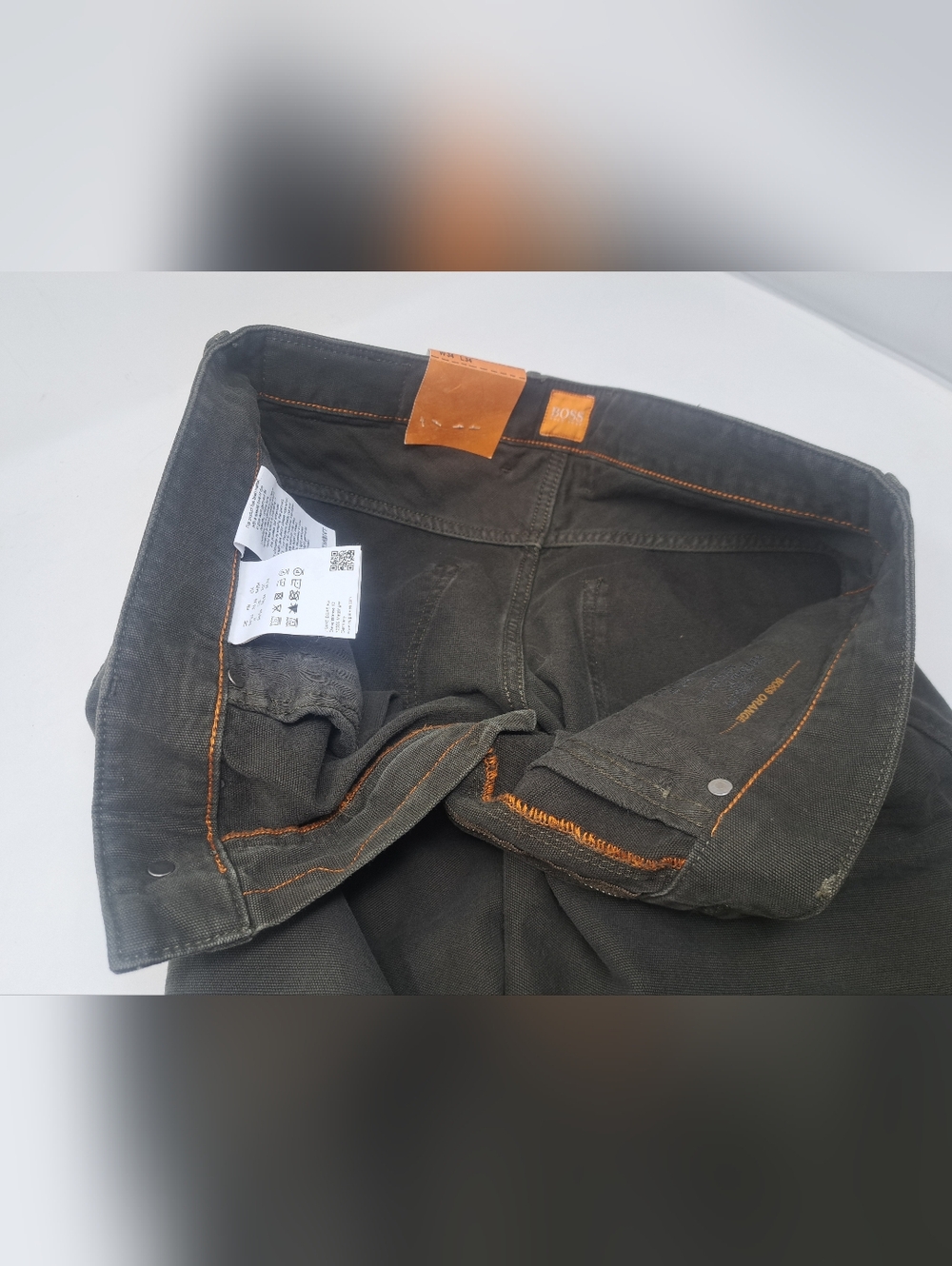 NWT Hugo Boss Orange24 Barcelona Duck Slim Straight Jeans Brown 34x34 - Picture 12 of 15